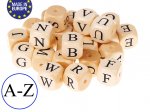1 x Wooden Letter Bead 12mm - Full Alphabet