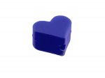 1 x Heart XS Silicone Bead 14mm - navy blue