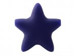 1 x Large Silicone Star Bead XL - navy blue 
