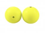 1 x Round Silicone Teething Bead 12mm - citric yellow