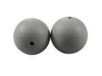 1 x Round Silicone Teething Bead 12mm - dark grey