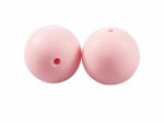 1 x Round Silicone Teething Bead 12mm - light pink 