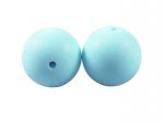 1 x Round Silicone Teething Bead 12mm - light sky blue