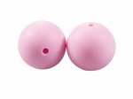 1 x Round Silicone Teething Bead 12mm - pink