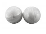 1 x Round Silicone Teething Bead 12mm - silver pearl