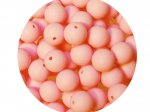 1 x Round Silicone Teething Bead 9mm - blush pink