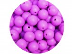 1 x Round Silicone Teething Bead 9mm - purple