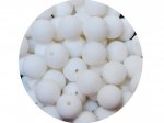 1 x Round Silicone Teething Bead 9mm - white
