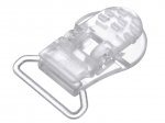 10 x 7/8" Plastic KAM Pacifier Clips WD 25mm - B0 Clear