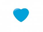 50 sets Heart KAM Snaps - B08 Bright Blue 
