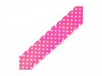 Hot Pink Dots & Crochet Grosgrain Ribbon 25mm 6Y