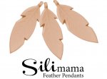 1 x SiliMama® Feather Pendant - Blush