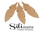 1 x SiliMama® Feather Pendant - Picollo Latte