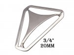 Suspender 3/4" Triangle Back Slide 20mm - Nickle