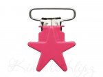 1 pc x 1" Star Dummy Clips 25mm - Hot Pink 