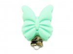 1 x Butterfly Silicone Dummy Clips - Mint