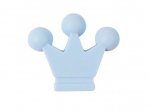 1 x Crown Silicone Bead - light blue