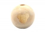 1 x Engraved Round Wood Bead 20mm - Mickey
