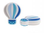 1 x Hot Air Balloon Silicone Bead - blue