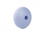 1 x Lentil Silicone Bead 12mm - pastel blue