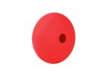 1 x Lentil Silicone Bead 12mm - red
