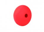 1 x Lentil Silicone Bead 12mm - cherry red