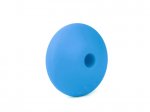 1 x Lentil Silicone Bead 12mm - vibrant blue 