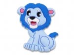 1 x Lion Silicone Bead - blue