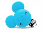 1 x Mouse Face Silicone Dummy Clip -  Sky Blue