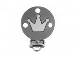 1 x RD Crown Silicone Dummy Clip -  Dark Grey/Grey