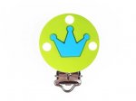 1 x RD Crown Silicone Dummy Clip -  Lime/Sky Blue