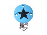 1 x RD Star Silicone Dummy Clip - Sky Blue/Black
