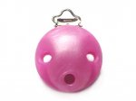 1 x Round Silicone Dummy Clip - Metallic Hot Pink 
