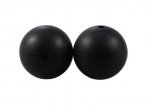 1 x Round Silicone Teething Bead 12mm - black