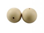 1 x Round Silicone Teething Bead 12mm - latte