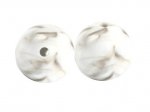 1 x Round Silicone Teething Bead 12mm - marble