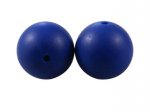 1 x Round Silicone Teething Bead 12mm - navy blue