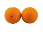 1 x Round Silicone Teething Bead 12mm - orange