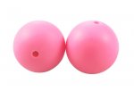 1 x Round Silicone Teething Bead 12mm - pink chewing gum