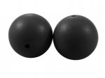 1 x Round Silicone Teething Bead 15mm - black