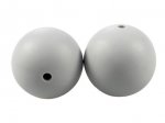 1 x Round Silicone Teething Bead 15mm - grey