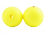 1 x Round Silicone Teething Bead 15mm - medium yellow