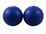 1 x Round Silicone Teething Bead 15mm - navy blue