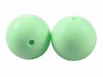 1 x Round Silicone Teething Bead 15mm - pastel mint
