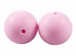 1 x Round Silicone Teething Bead 15mm - pink
