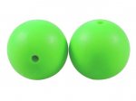 1 x Round Silicone Teething Bead 15mm - vibrant green 