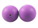 1 x Round Silicone Teething Bead 15mm - violet