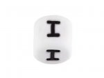 1 x Silicone Letter Bead 10mm - I