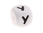 1 x Silicone Letter Bead 12mm - Y