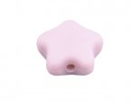 1 x Star RD Silicone Bead - pastel pink